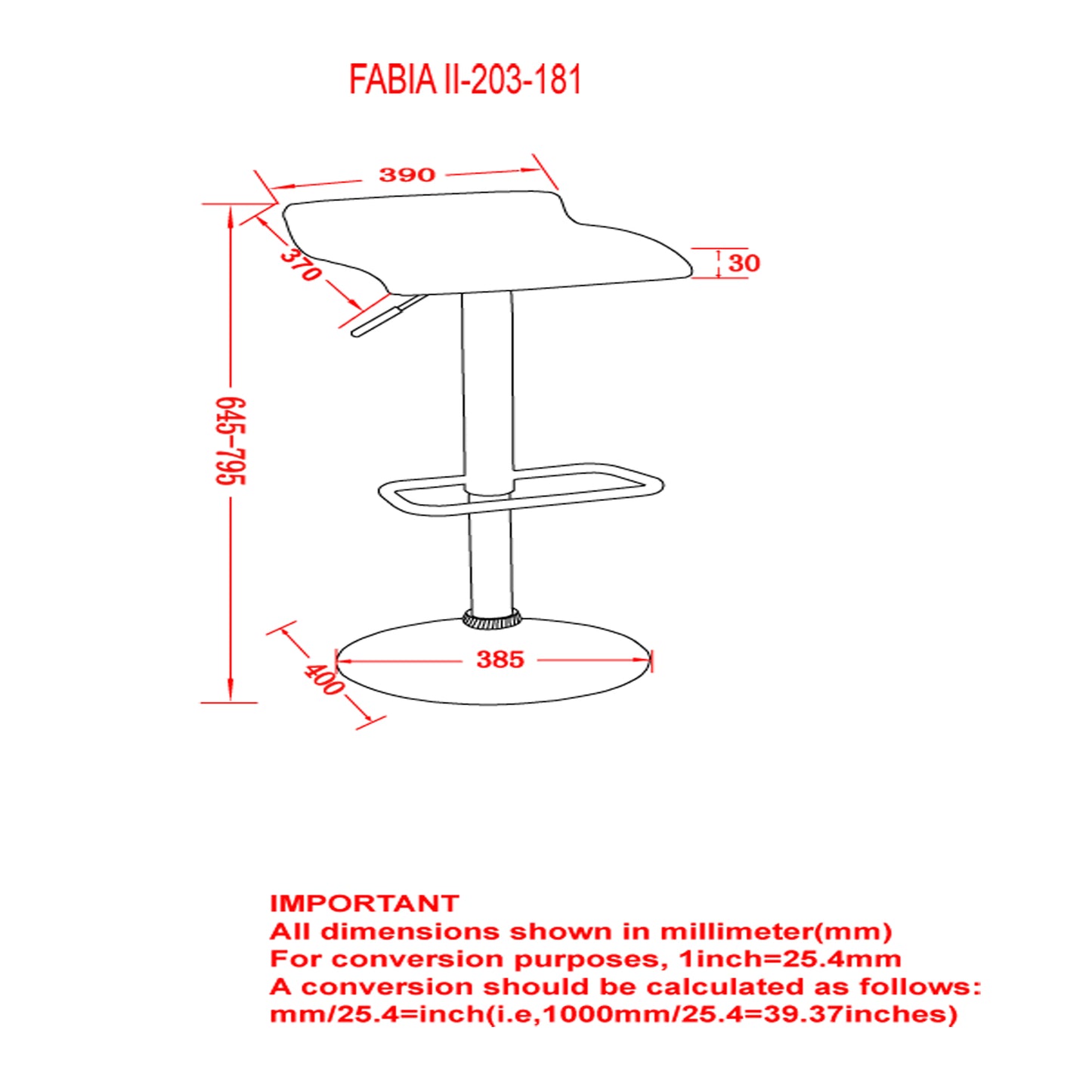 WHI - Fabia II Air-Lift Stool - Set of 2