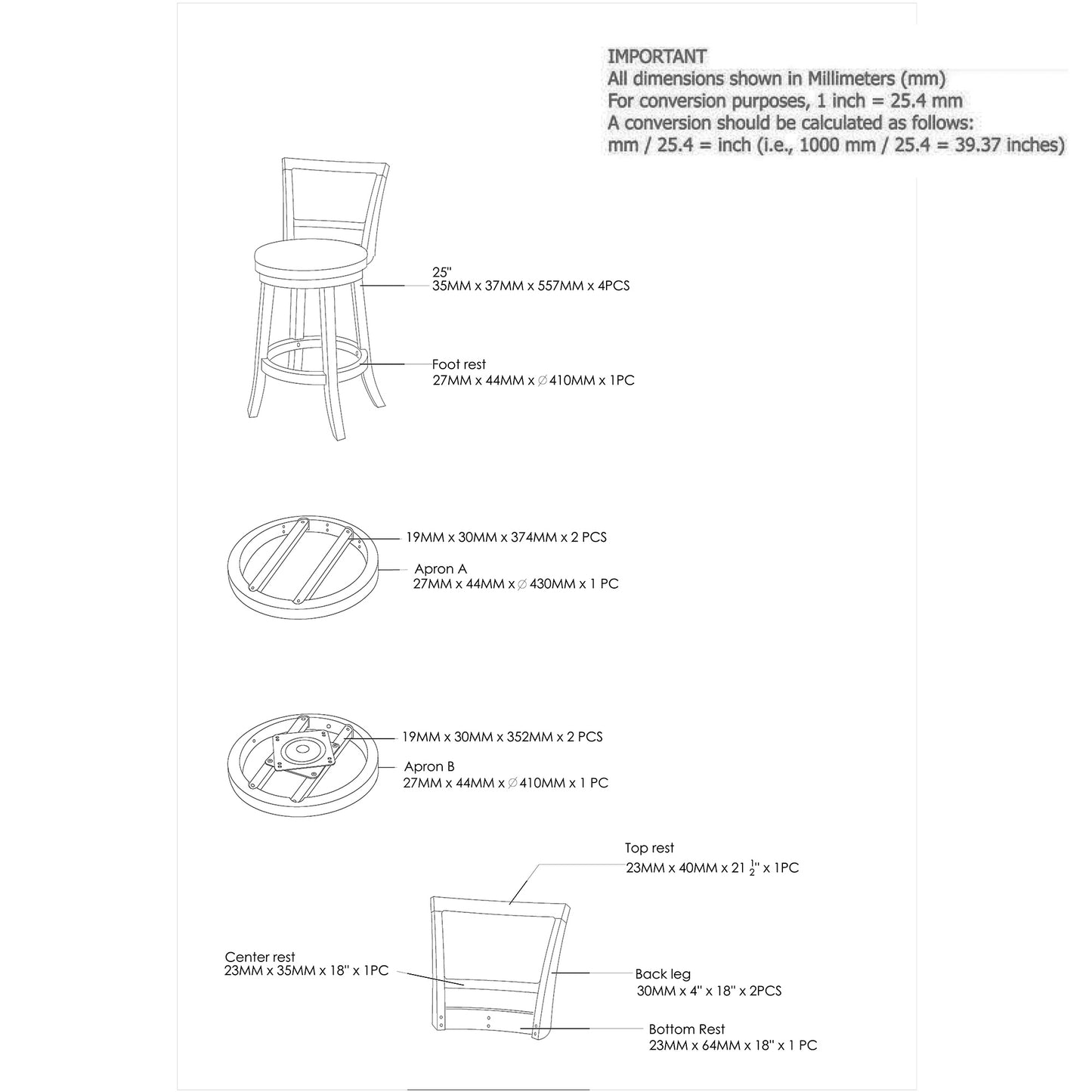 WHI - Rowan 26" Counter Stool - Set of 2