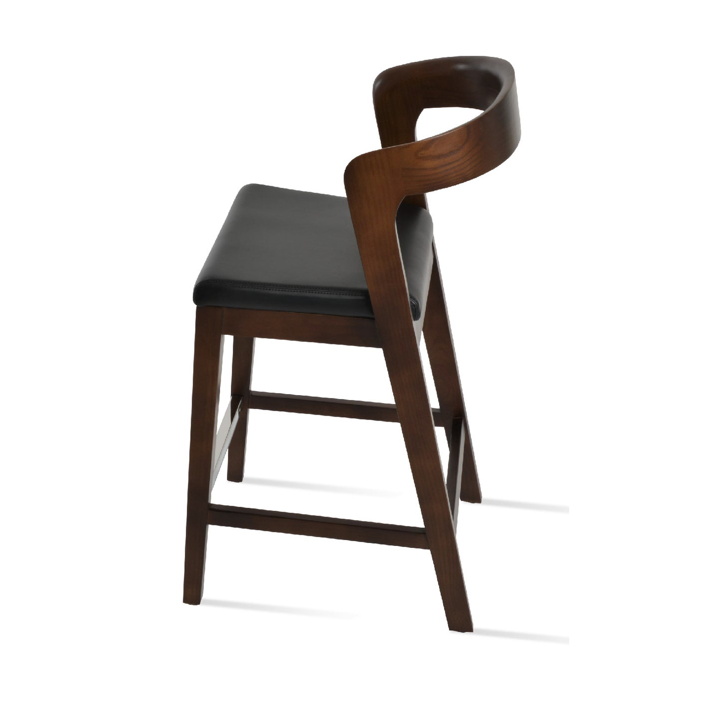 SohoConcept - Barclay Counter Stool - Solid Ash with Walnut Finish