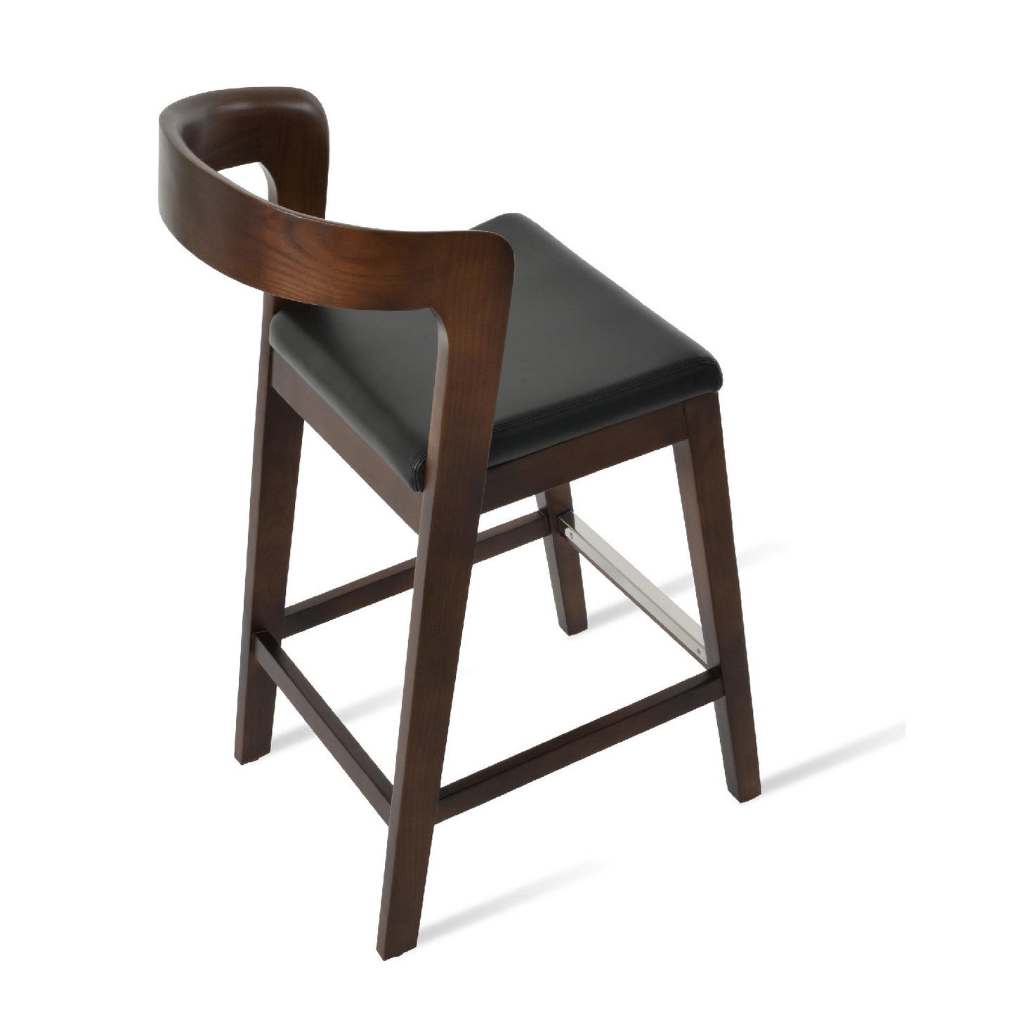 SohoConcept - Barclay Counter Stool - Solid Ash with Walnut Finish