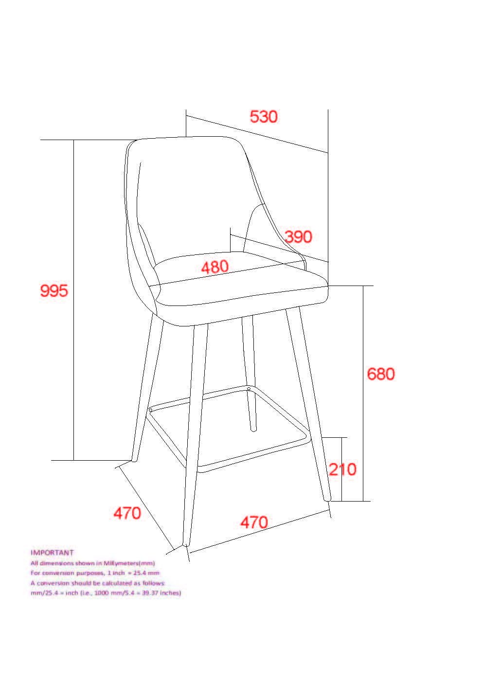 !nspire - Roxanne II Counter Stool - Set of 2