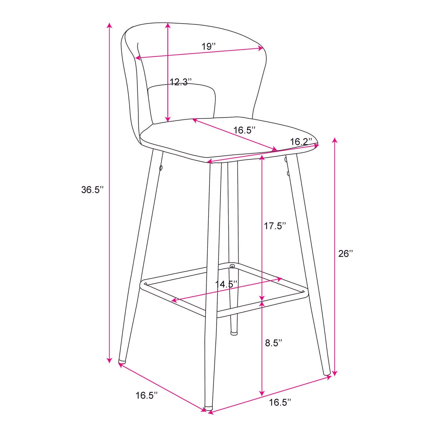 !nspire - Camille Counter Stool - Set of 2