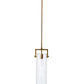 Jamie Young - Cambrai Brass & Glass Pendant, Long - 6 Inch