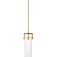 Jamie Young - Cambrai Brass & Glass Pendant, Long - 6 Inch