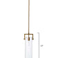 Jamie Young - Cambrai Brass & Glass Pendant, Long - 6 Inch