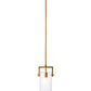 Jamie Young - Cambrai Brass & Glass Pendant, Short - 6 Inch