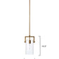 Jamie Young - Cambrai Brass & Glass Pendant, Short - 6 Inch