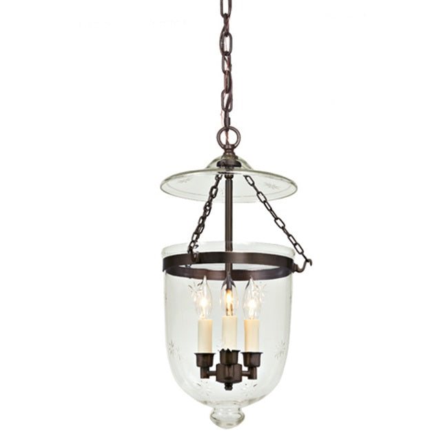 JVI Designs - Medium Bell Jar Lantern with Star Glass - 11 Inch