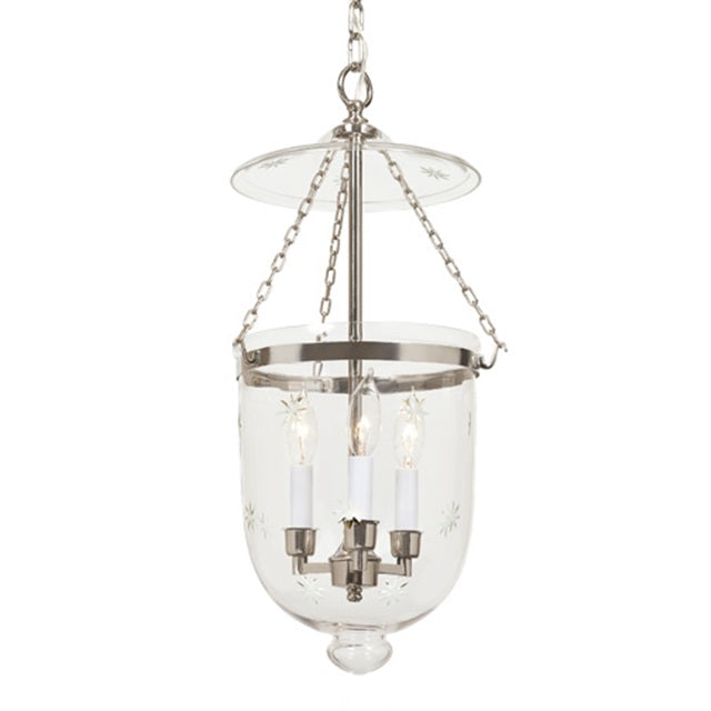 JVI Designs - Medium Bell Jar Lantern with Star Glass - 11 Inch